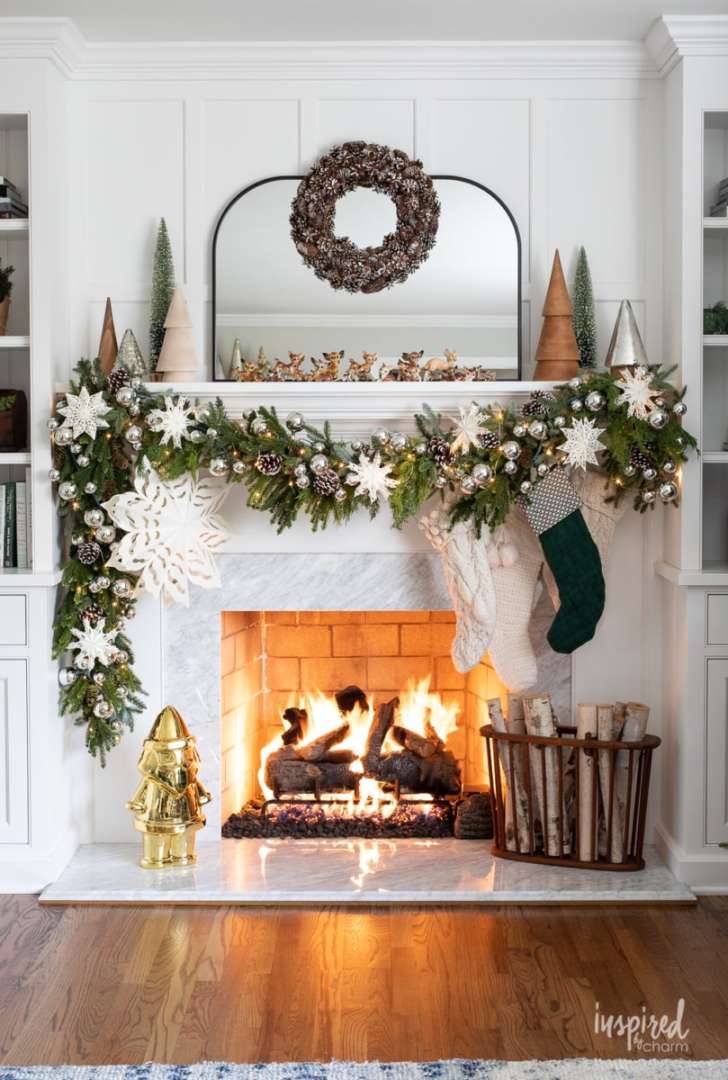 Creative Christmas Mantel Decor Ideas - Easy Holiday Decorating