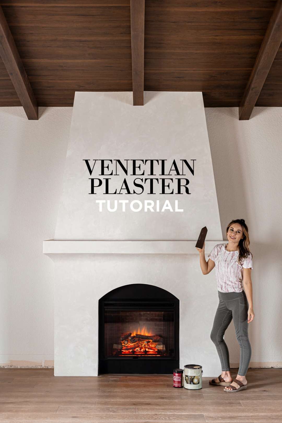 DIY Venetian Plaster Fireplace - Jenna Sue Design