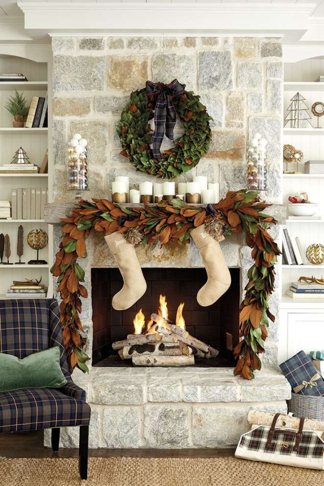 Festive, Holiday Fireplace Mantels  Christmas decorations uk