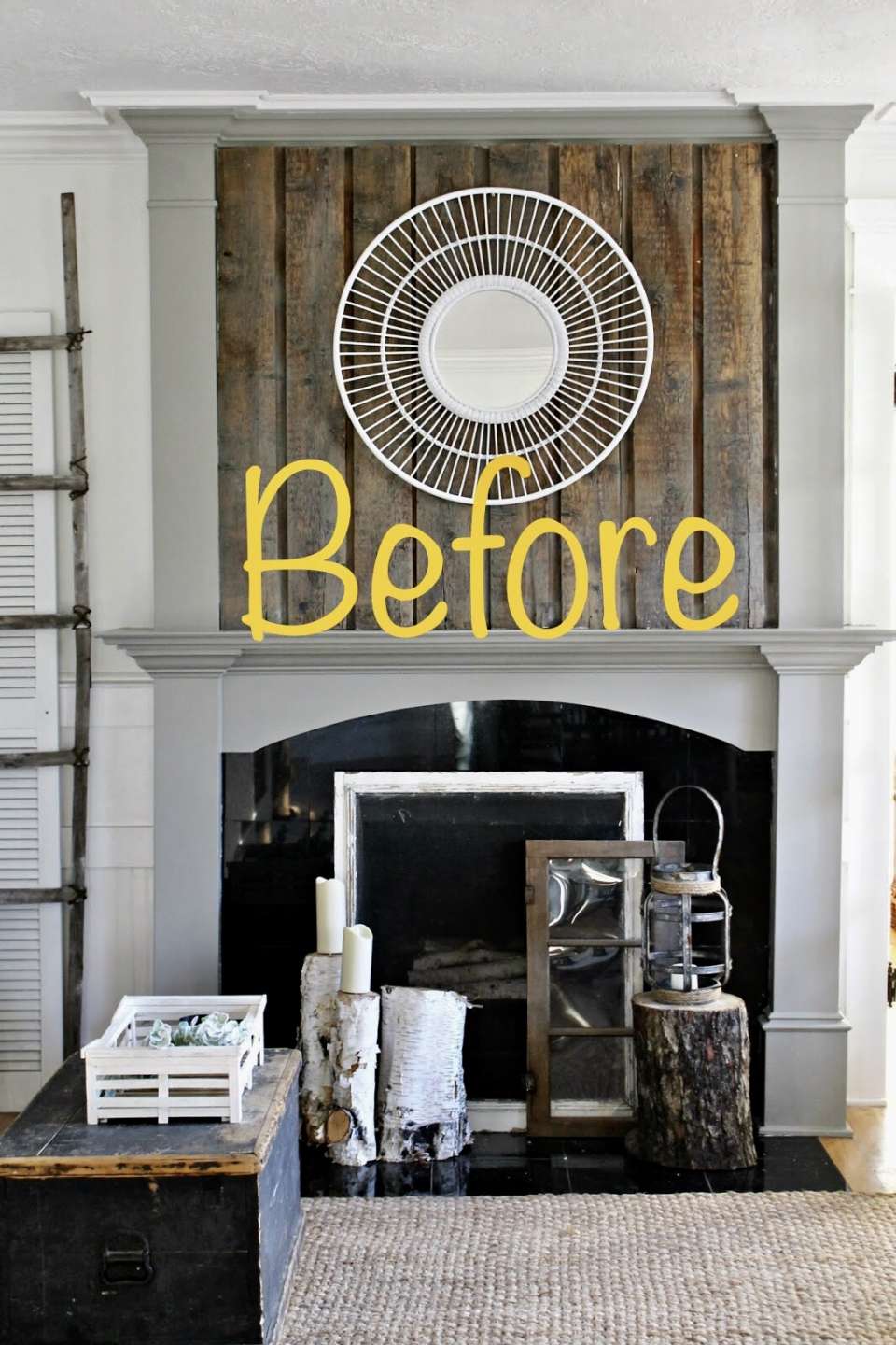 Fireplace Makeover and New Canvas Art - The Wicker House