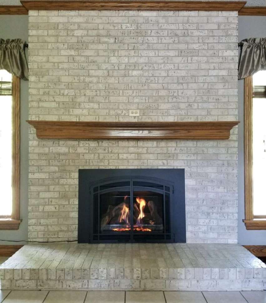 Gorgeous Gray Painted Brick Fireplaces - Brick-Anew