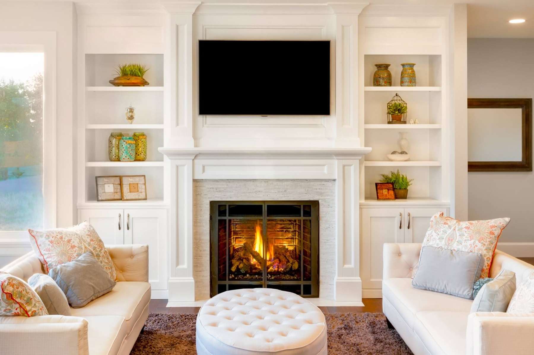 Gorgeous Ideas For Built-Ins Around a Fireplace - Brick-Anew