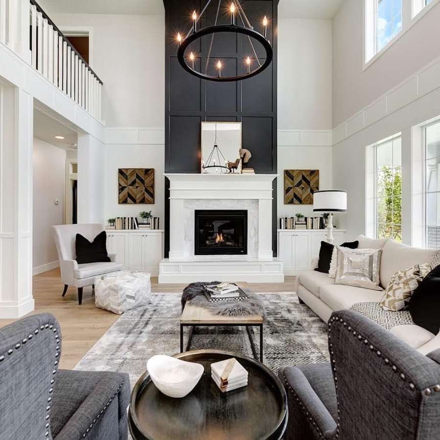This bold fireplace makes a statement! Word to the wise, when you