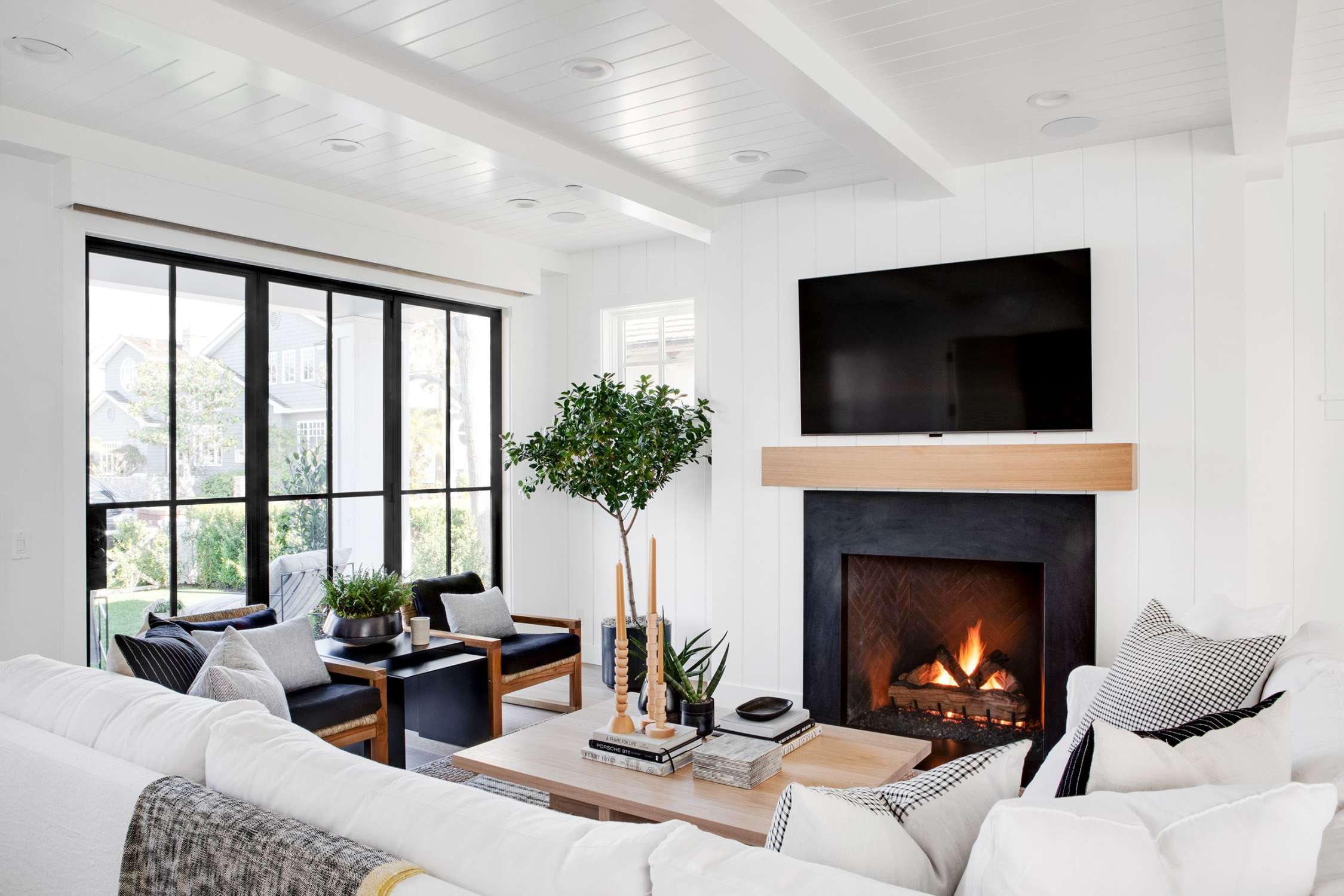 White Fireplace Ideas for a Bright Focal Point
