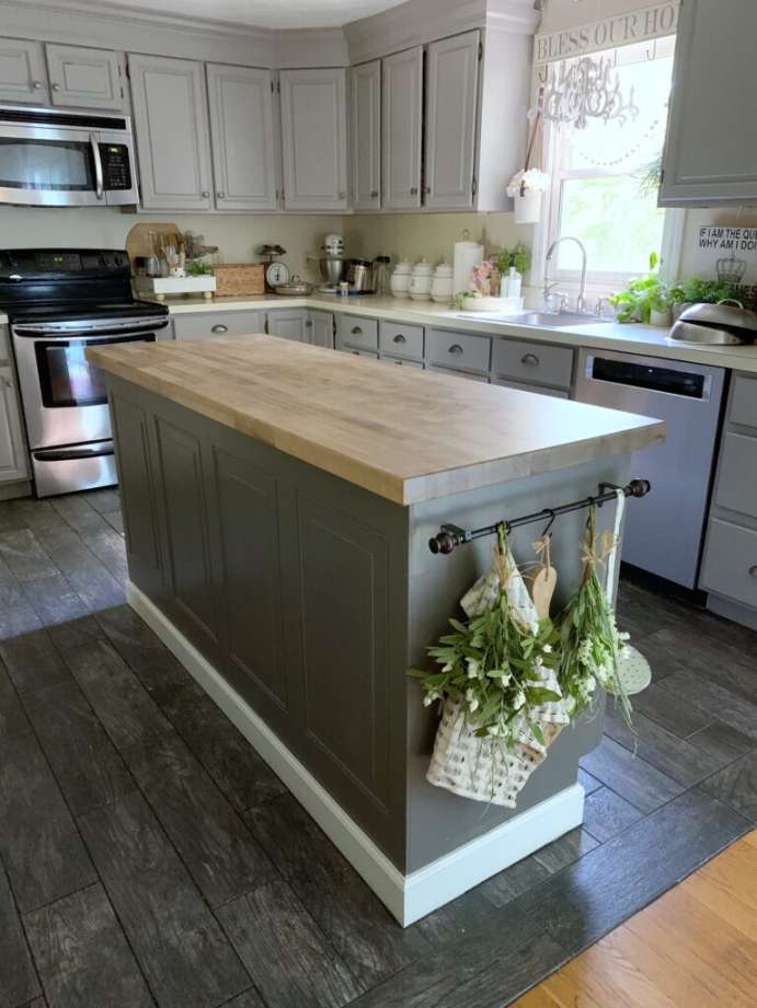 A Kitchen Island Made from Base Cabinets - Celebrated Nest