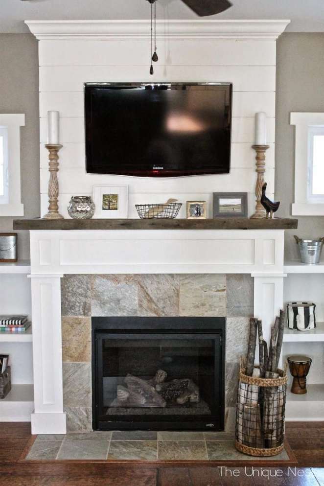 Above The Tv Decor  Fireplace built ins, Home fireplace