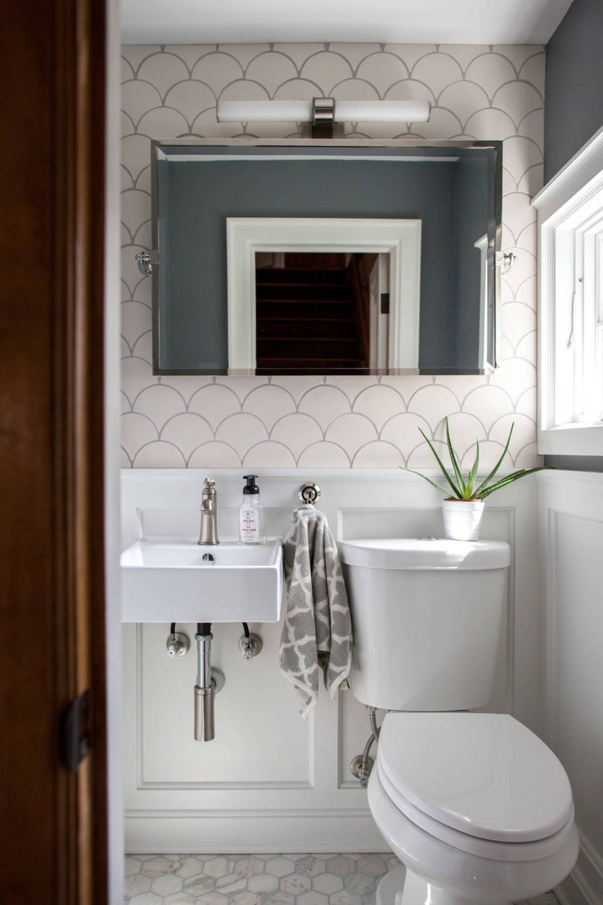 All Wall Tile Powder Room Ideas You