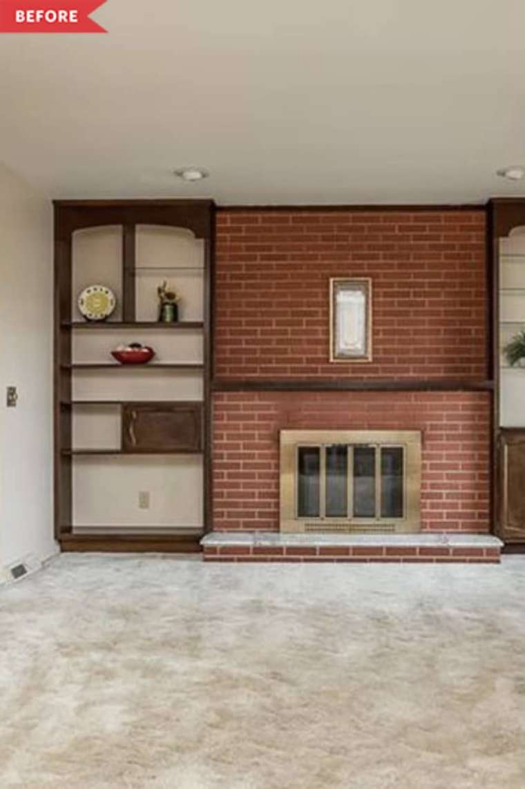 Brick Fireplace Before and After Transformations (with Home