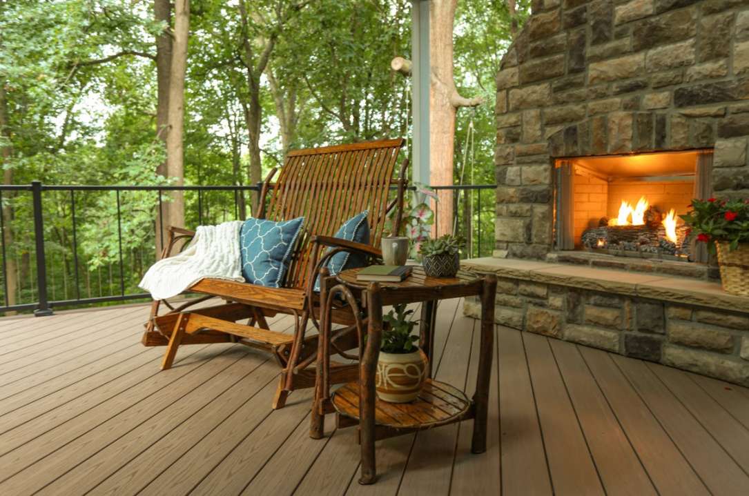 Can you have an outdoor fireplace on a deck?