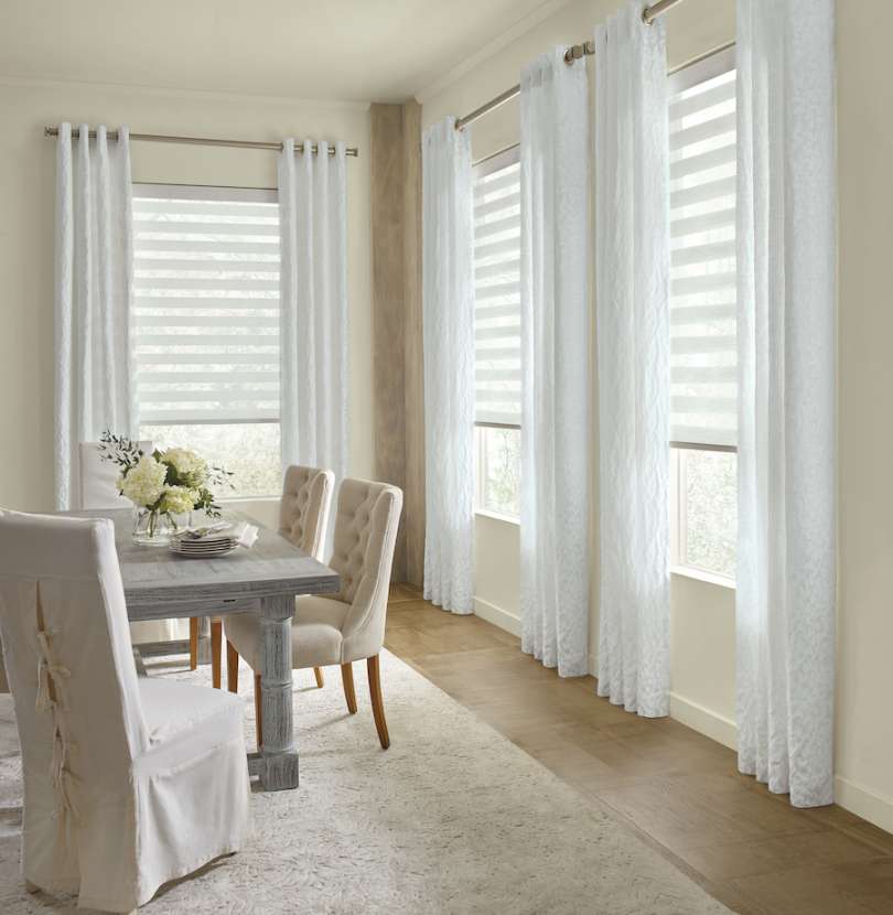 Choosing Dining Room Window Treatments  Skyline Window Coverings