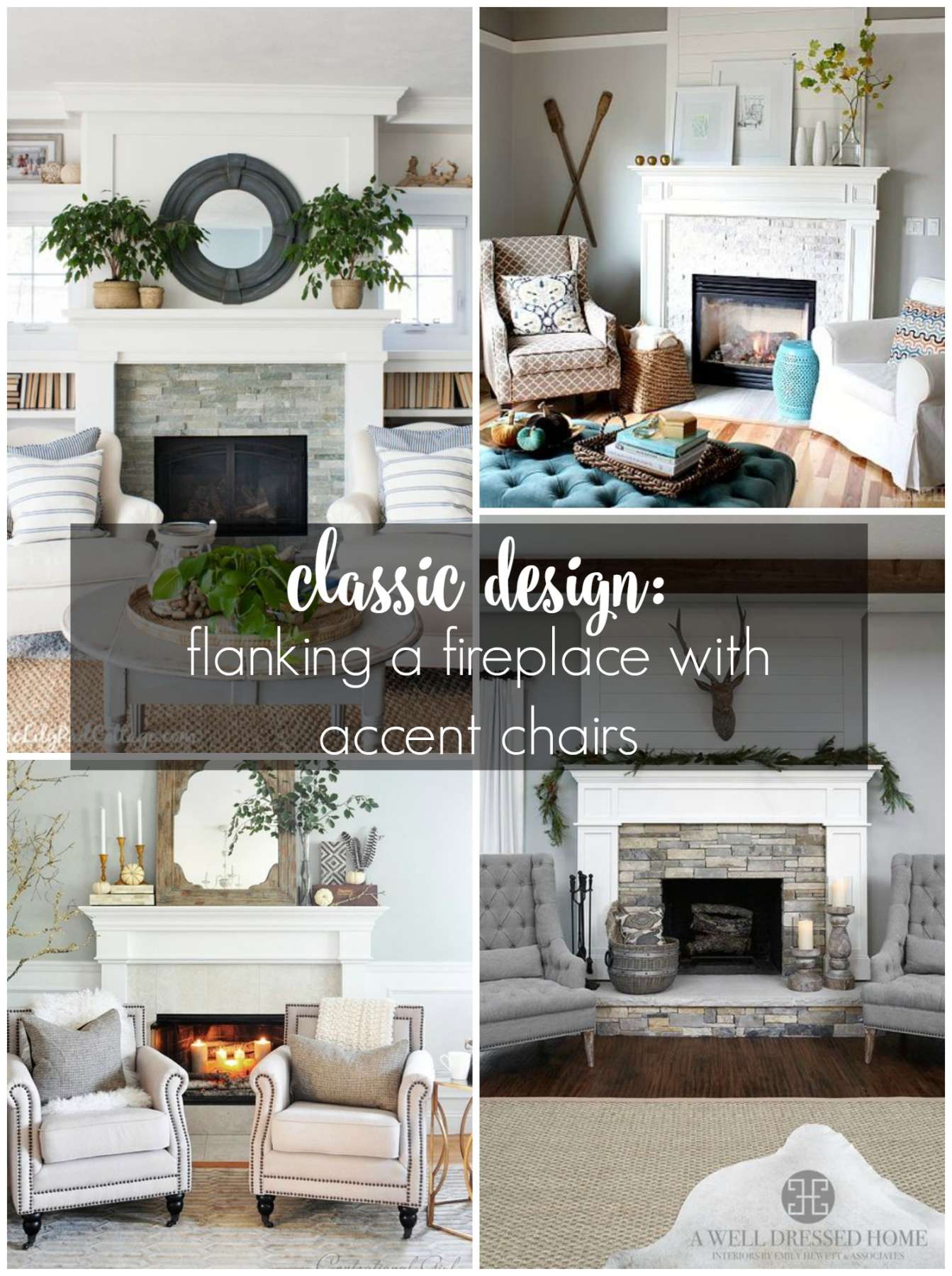 Classic Design: Flanking a Fireplace with Accent Chairs - House by
