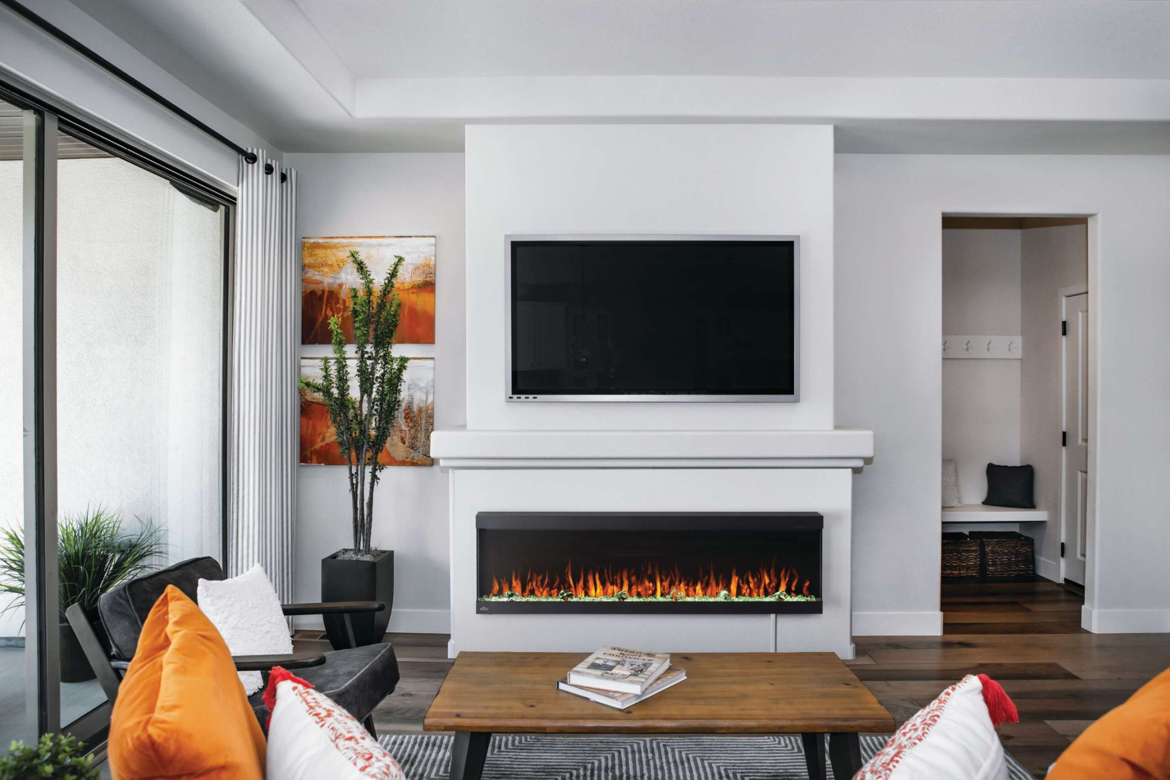 Combining Comfort and Entertainment: Electric Fireplace Ideas with