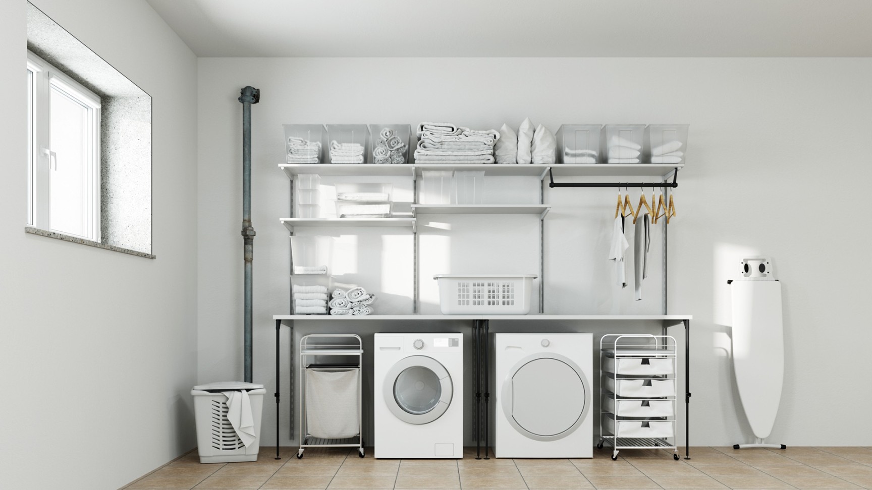 Conquer Your Unfinished Basement Laundry Room - Station Cities