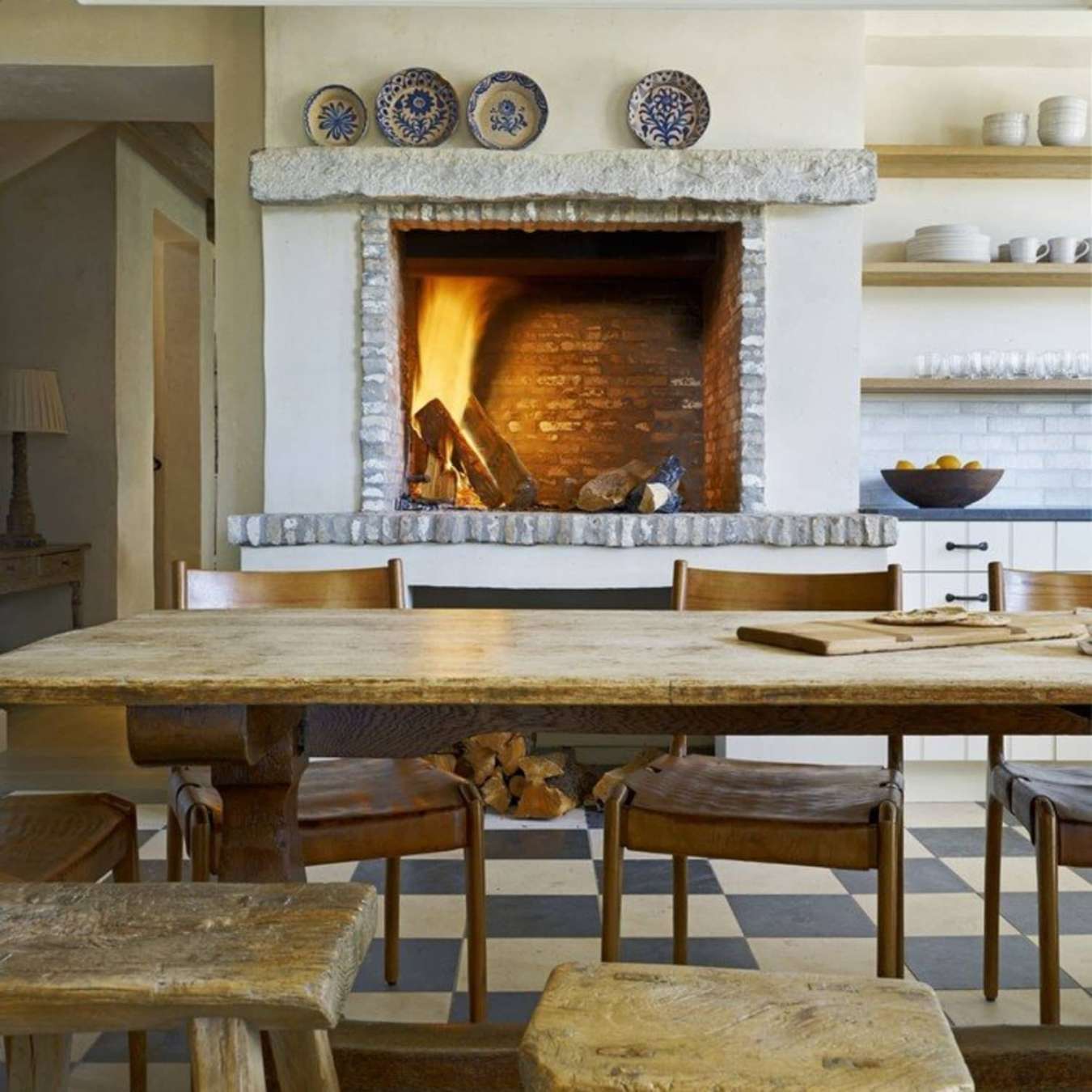 Cozy Kitchens with Fireplaces  The Kitchn