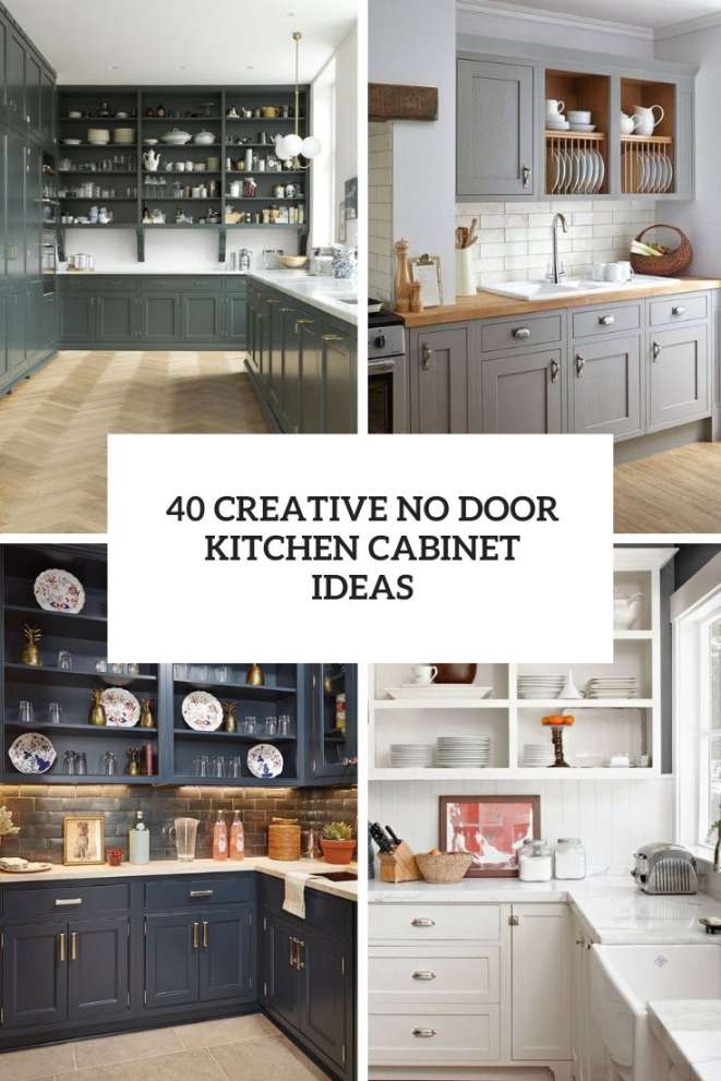Creative No Door Kitchen Cabinet Ideas - DigsDigs