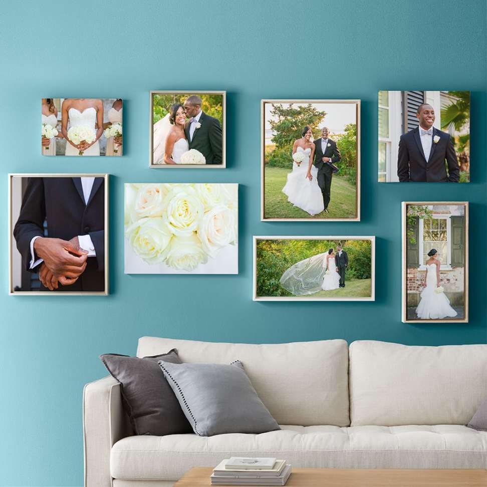 Creative Ways To Display Engagement & Wedding Photos - Rustic