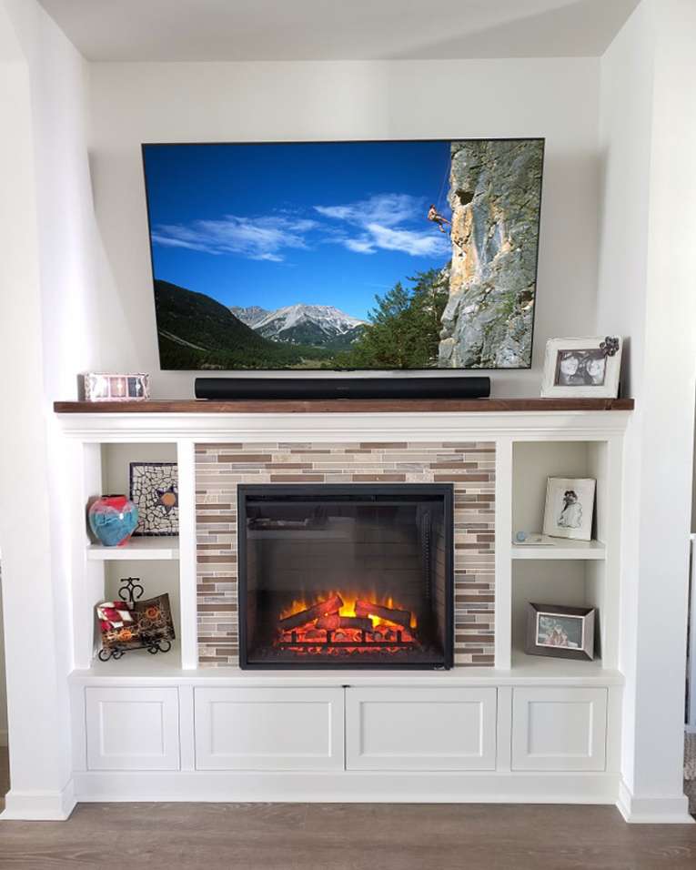 Custom Built-in Entertainment Furniture and Cabinets with Electric