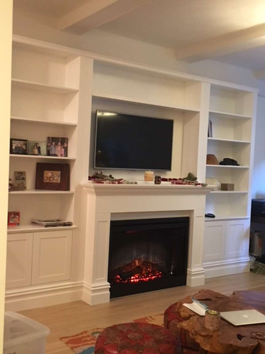 Custom - Entertainment Center with Fireplace  Gothic Furniture