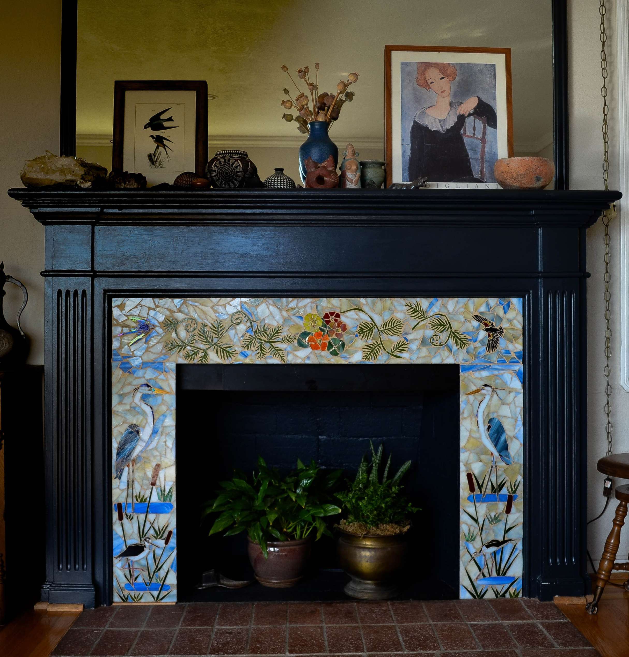 CUSTOM Fireplace Surround Mosaic you customize your own design and