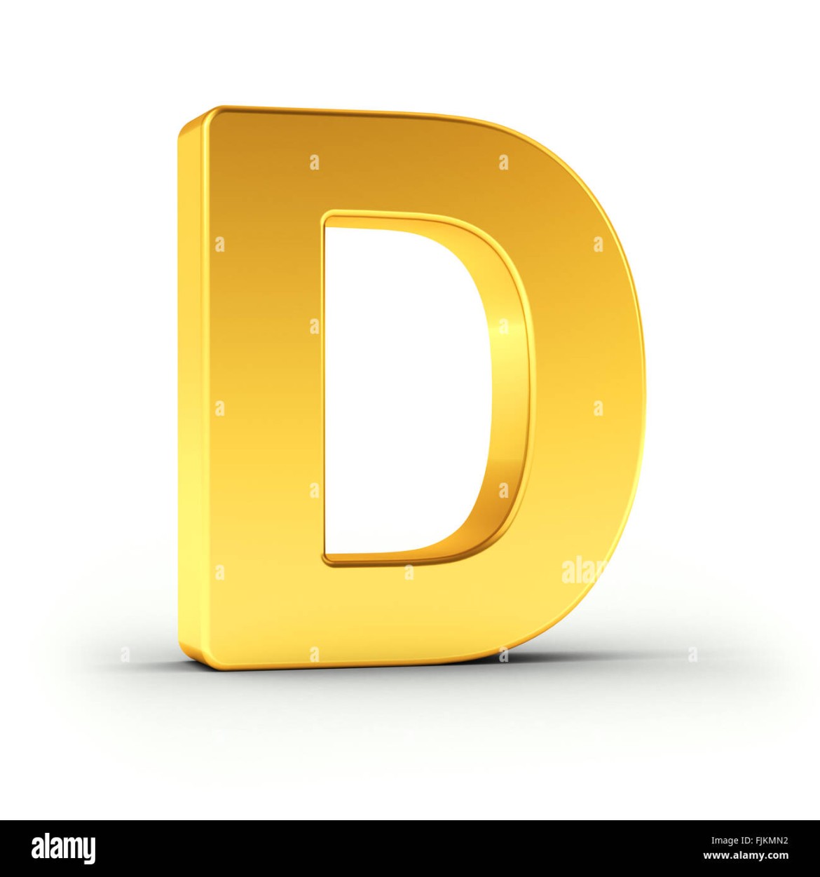 Der Buchstabe D als polierten goldenen Objekt Stockfotografie - Alamy