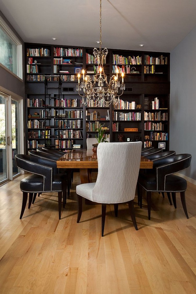 Dining Rooms and Library Combinations, Ideas, Inspirations