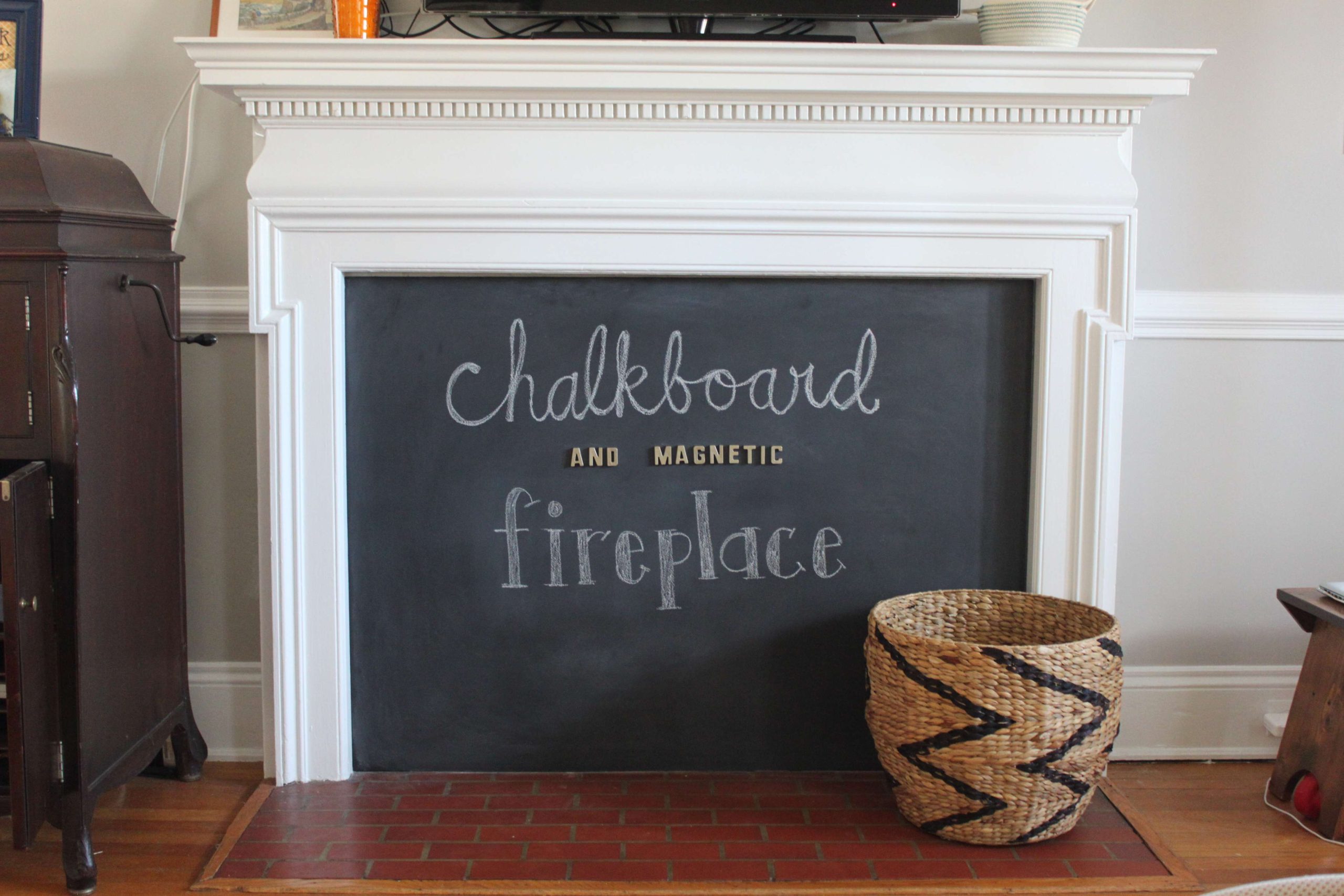 DIY: Chalkboard/Magnetic Fireplace Cover  SASSY WIFE, CLASSY LIFE