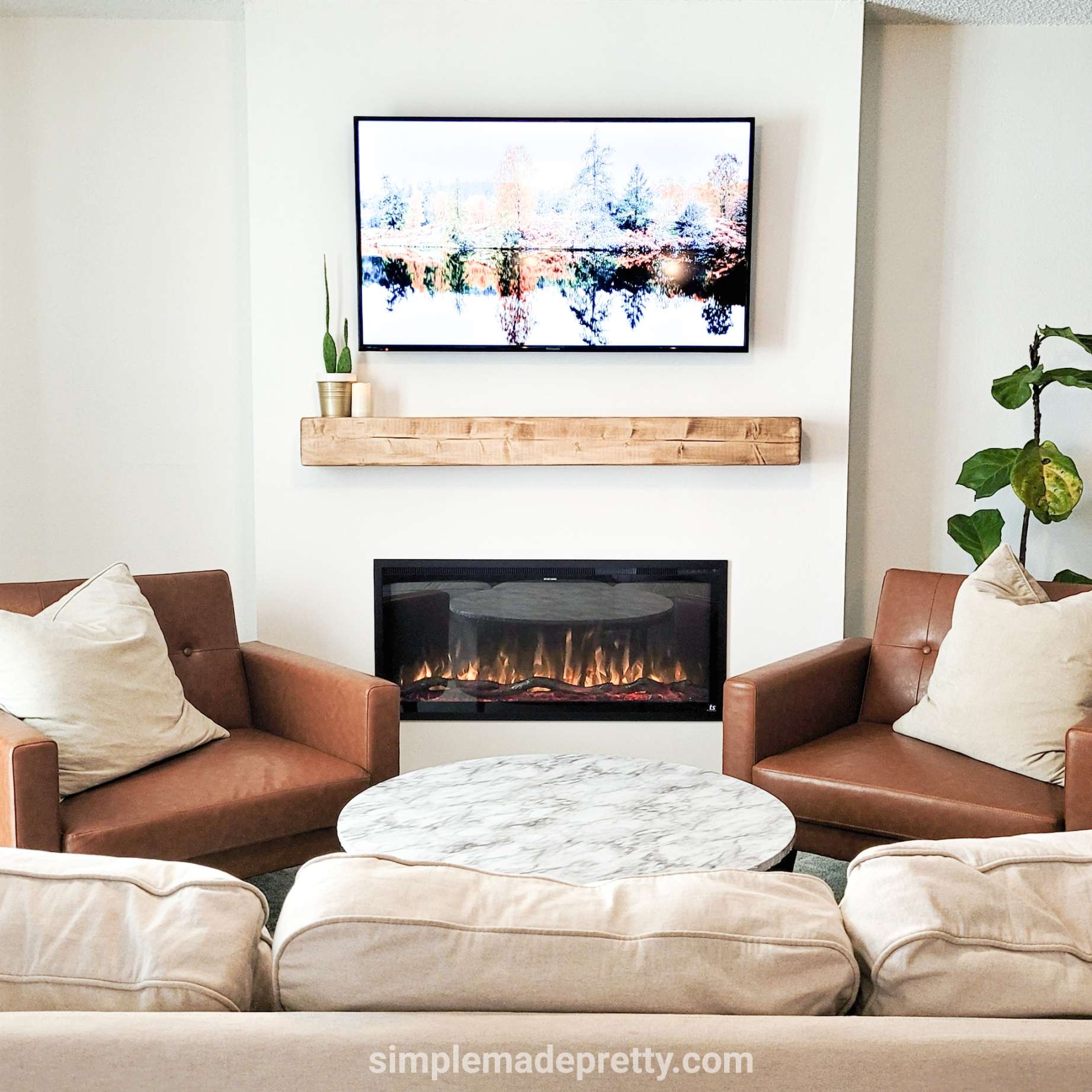 DIY Fireplace Build Out - Simple Made Pretty ()