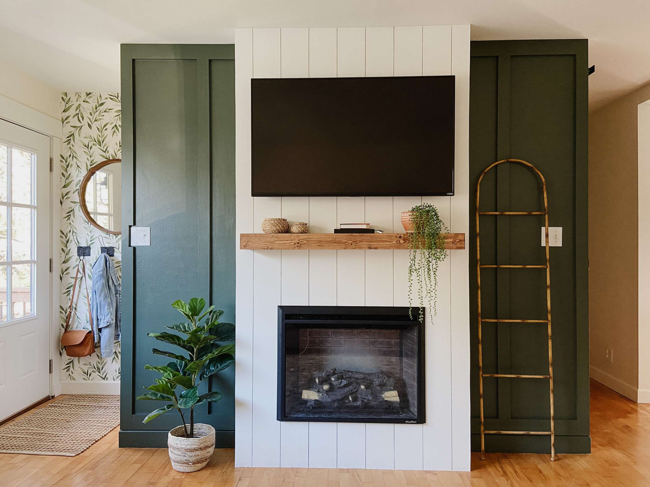 DIY Modern Farmhouse Fireplace — Harbor + Pine