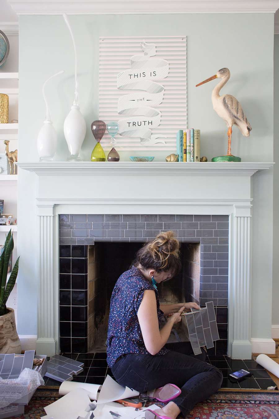 DIY Tile Fireplace Makeover - The Home Depot