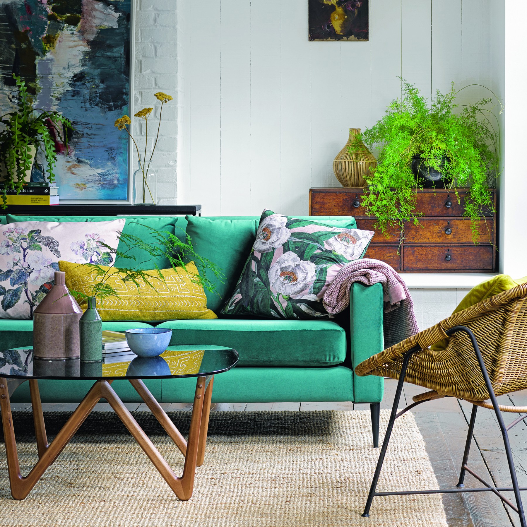 Emerald green sofa living room ideas for any space  Ideal Home
