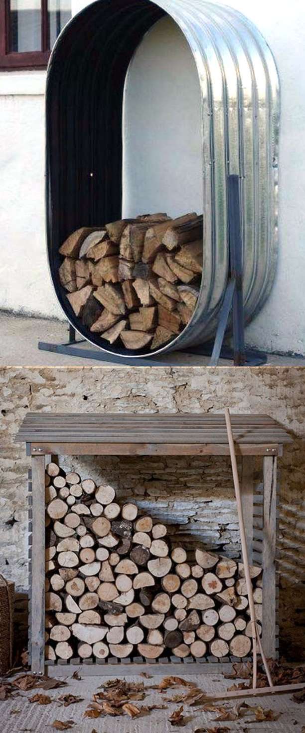Fabulous Firewood Rack & Storage Ideas!  Outdoor firewood rack