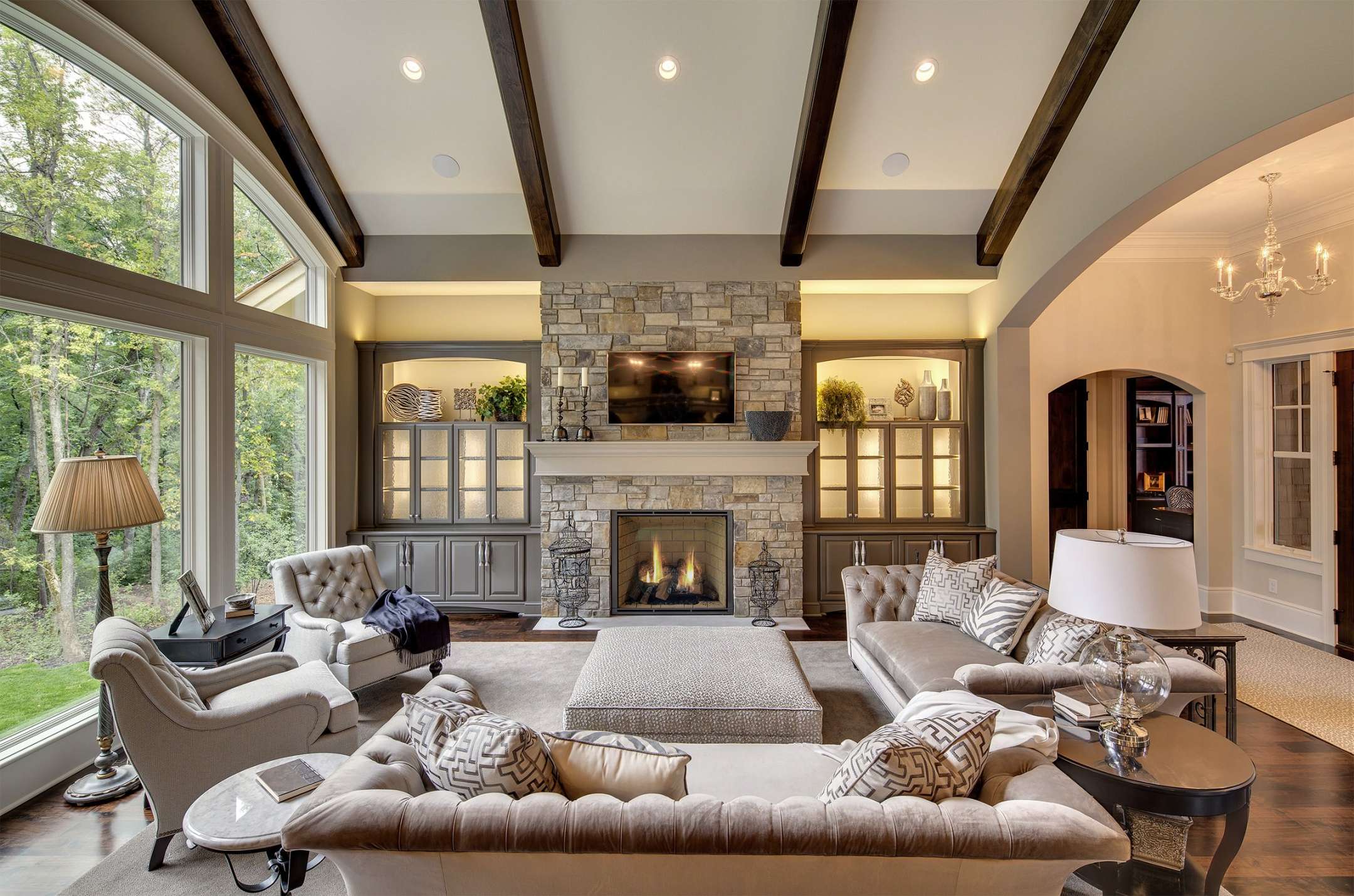 Family Room with a Standard Fireplace Ideas You