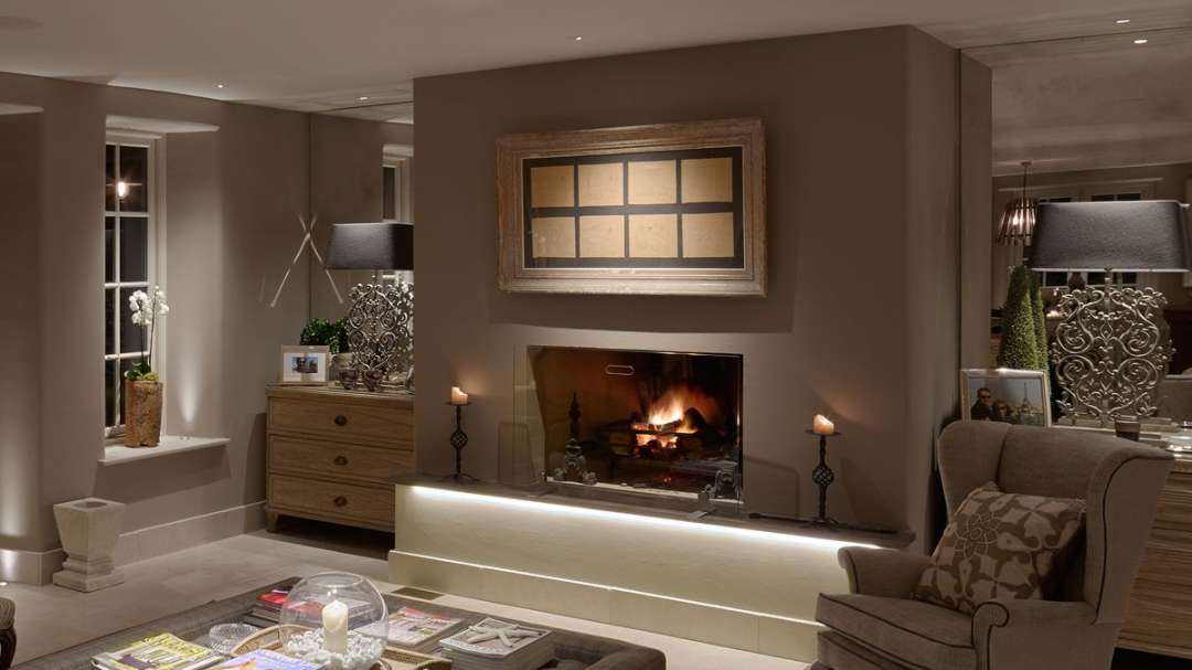 Fireplace lighting ideas:  ways to spark a great design