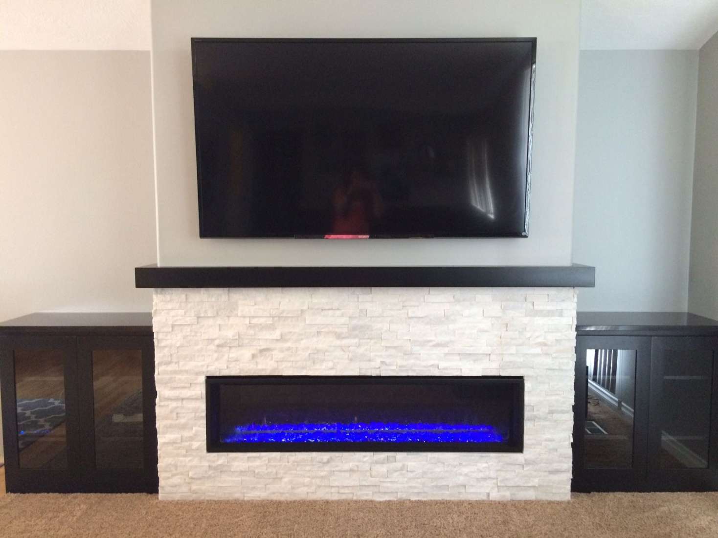 Fireplace remodel, Linear fireplace, Contemporary fireplace
