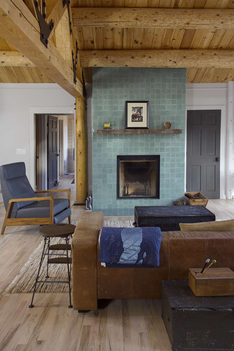 Floor-to-Ceiling Fireplace Tile Surround  Fireclay Tile