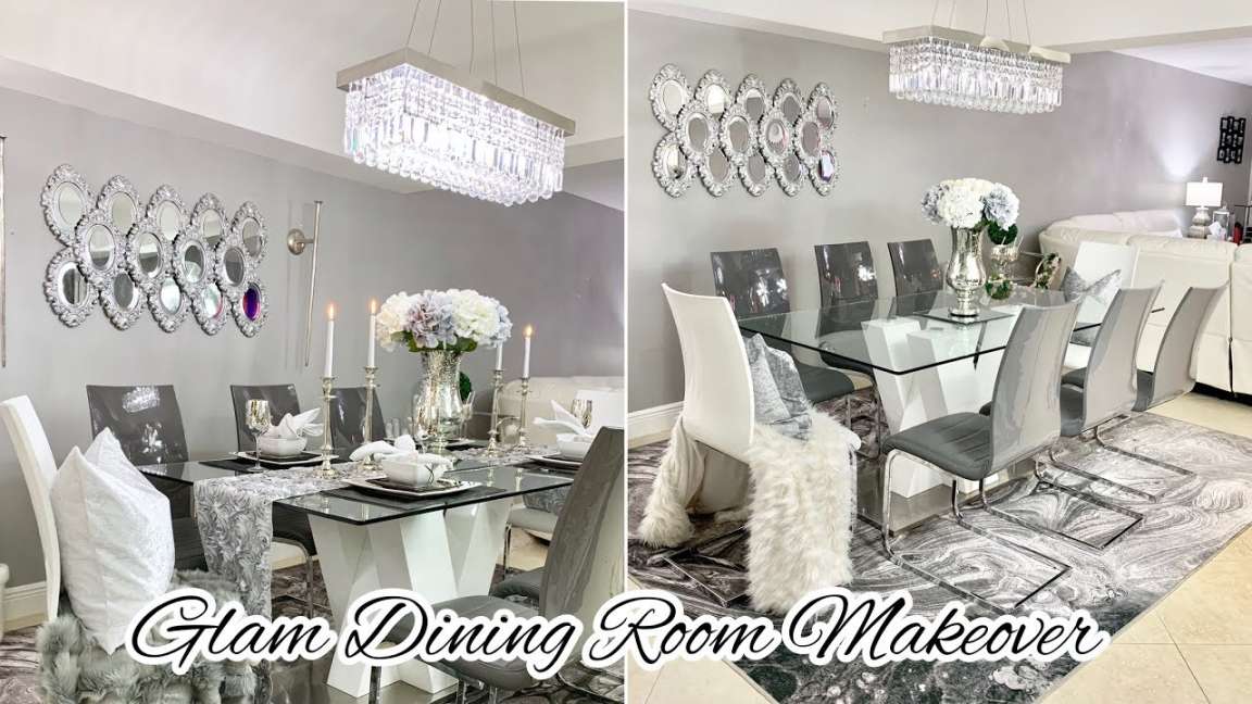 GLAM DINING ROOM DECORATING IDEAS MAKEOVER