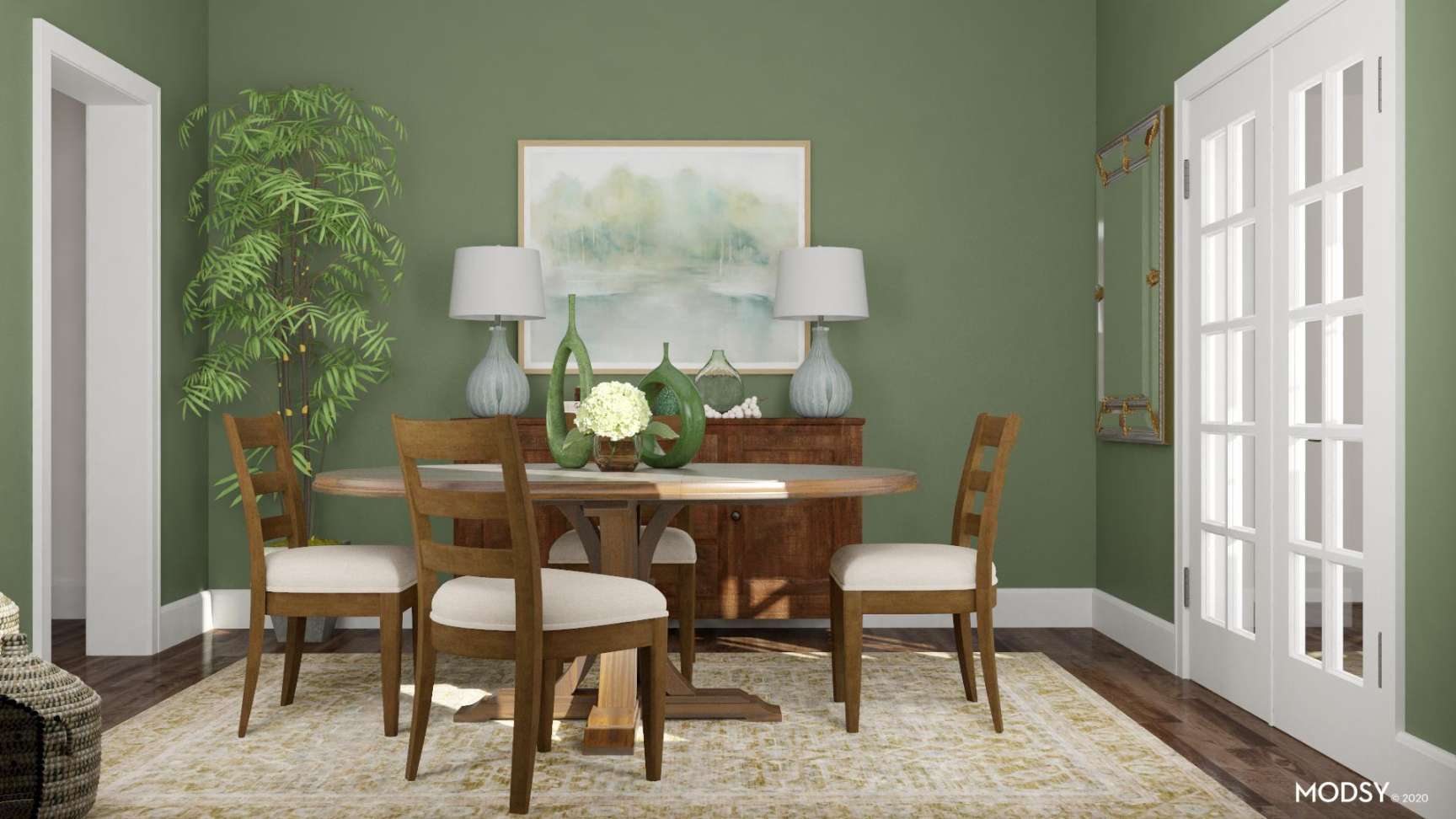 Green Dining Room - Dining Room Design Ideas & Photos