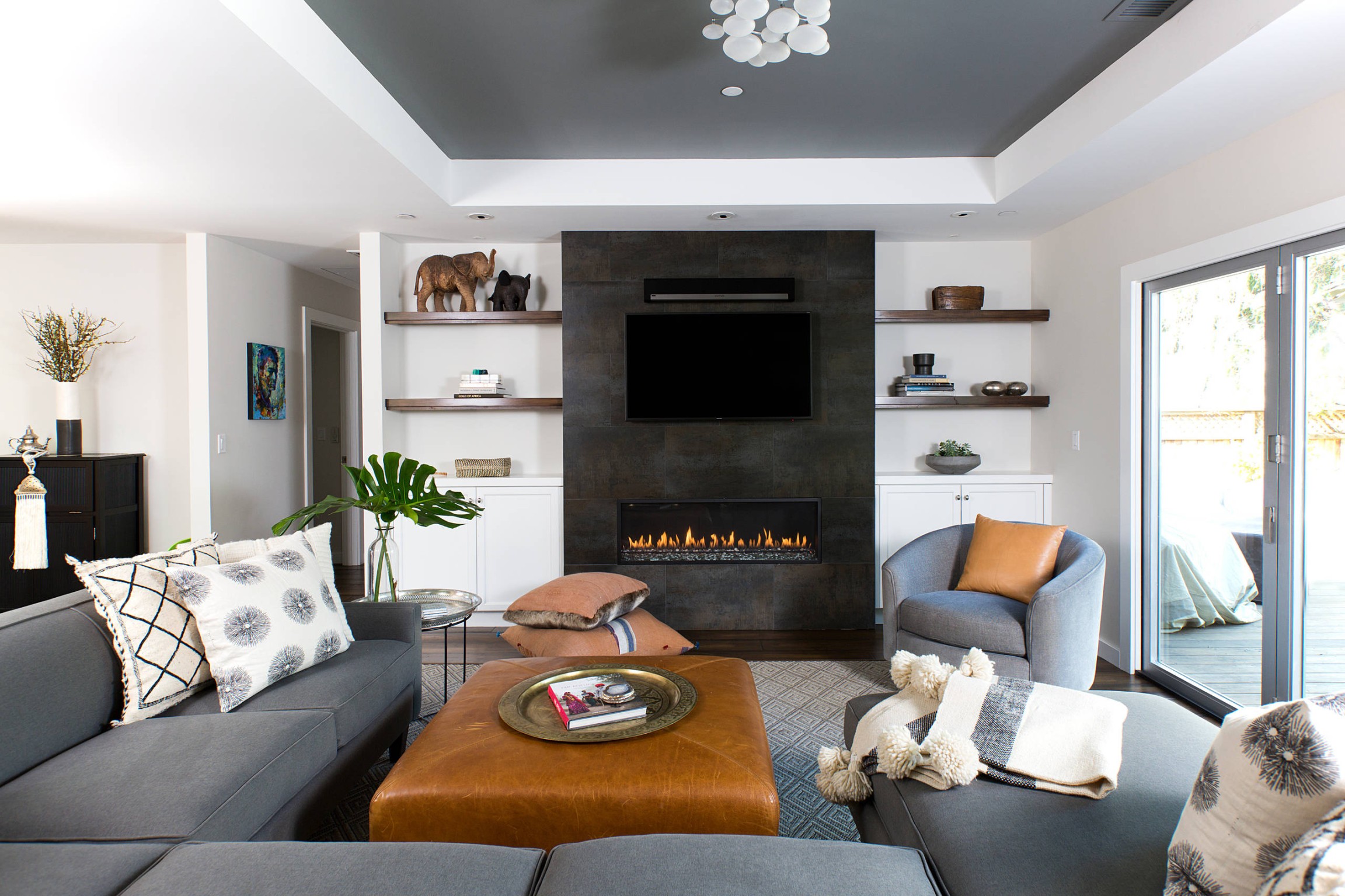 Grey Brown Living Room - Photos & Ideas  Houzz