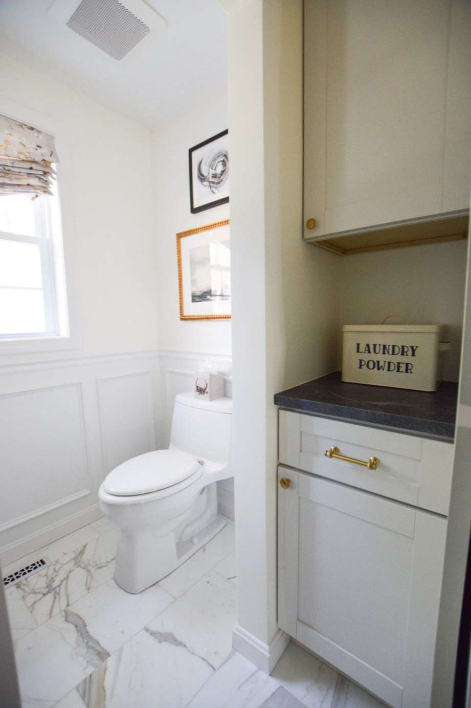 Half Bath Laundry Room Combo Makeover Reveal - Interiors By Karyn