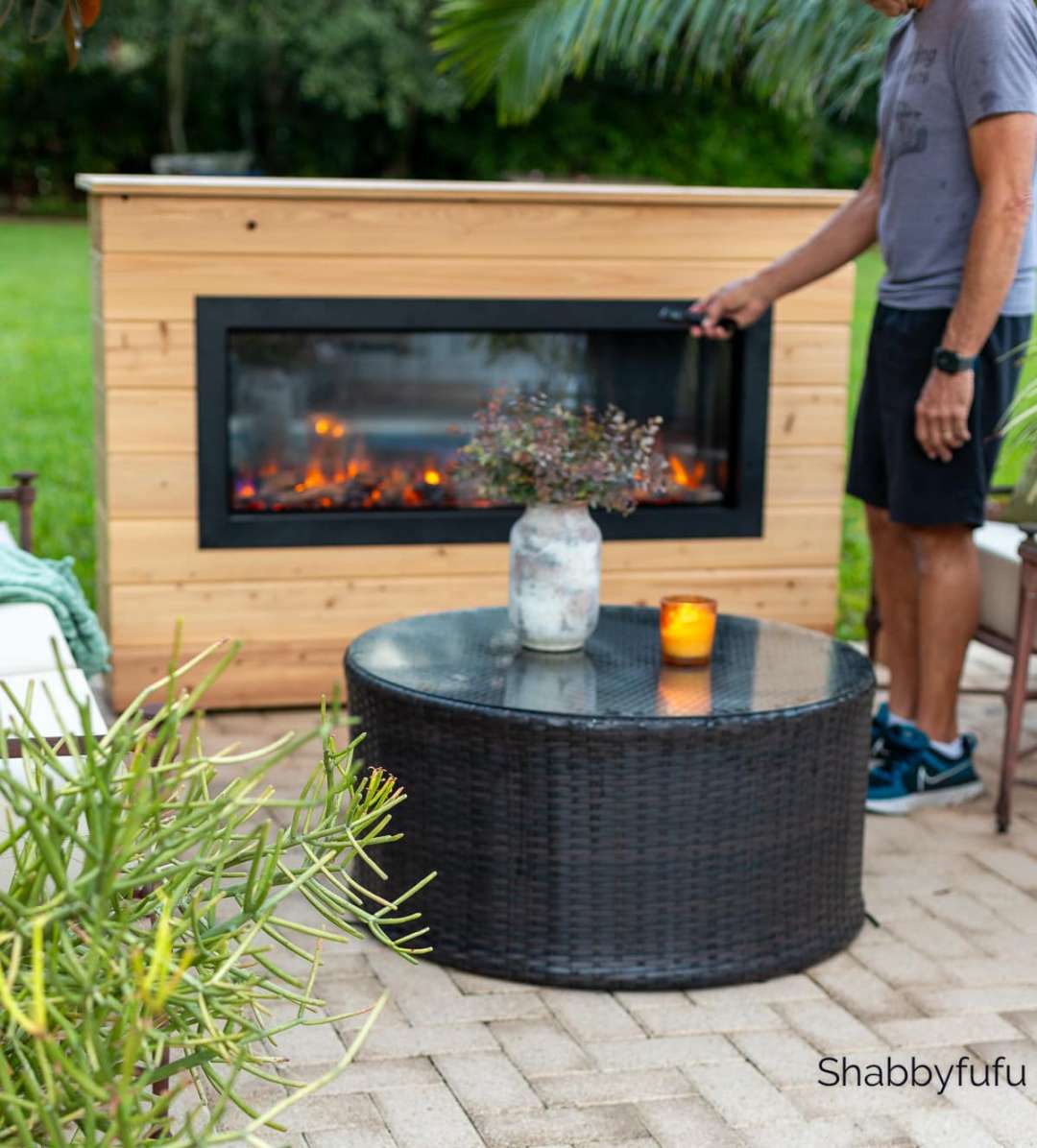 How To Build An Outdoor Fireplace - The Easy Way - shabbyfufu