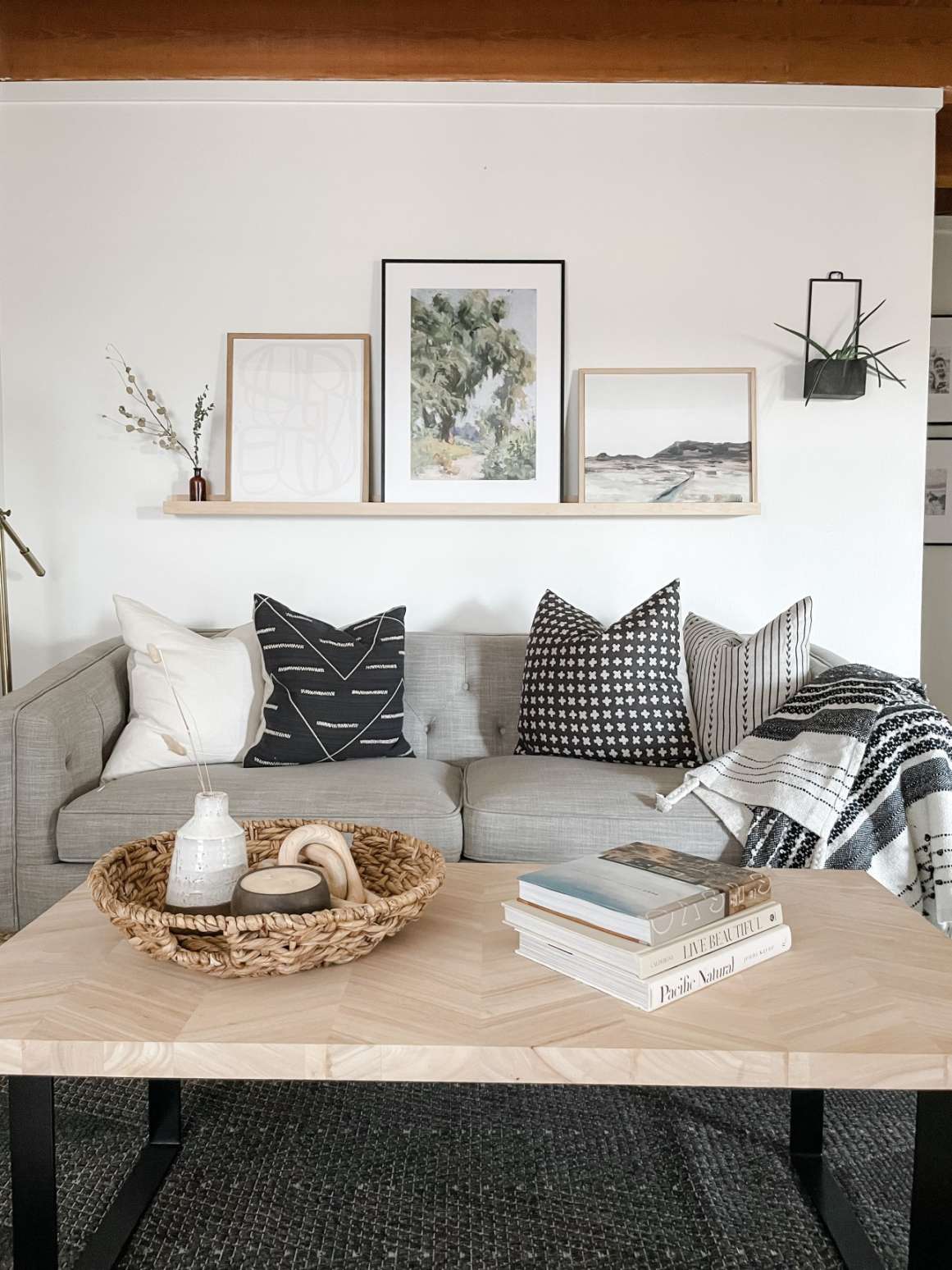 How to Effortlessly Style a Picture Ledge - allisa jacobs