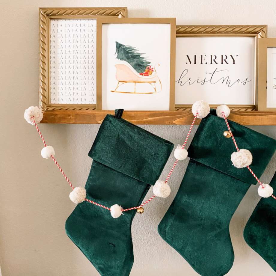 How to hang stockings without a mantel  DIY photo ledge - Shoe