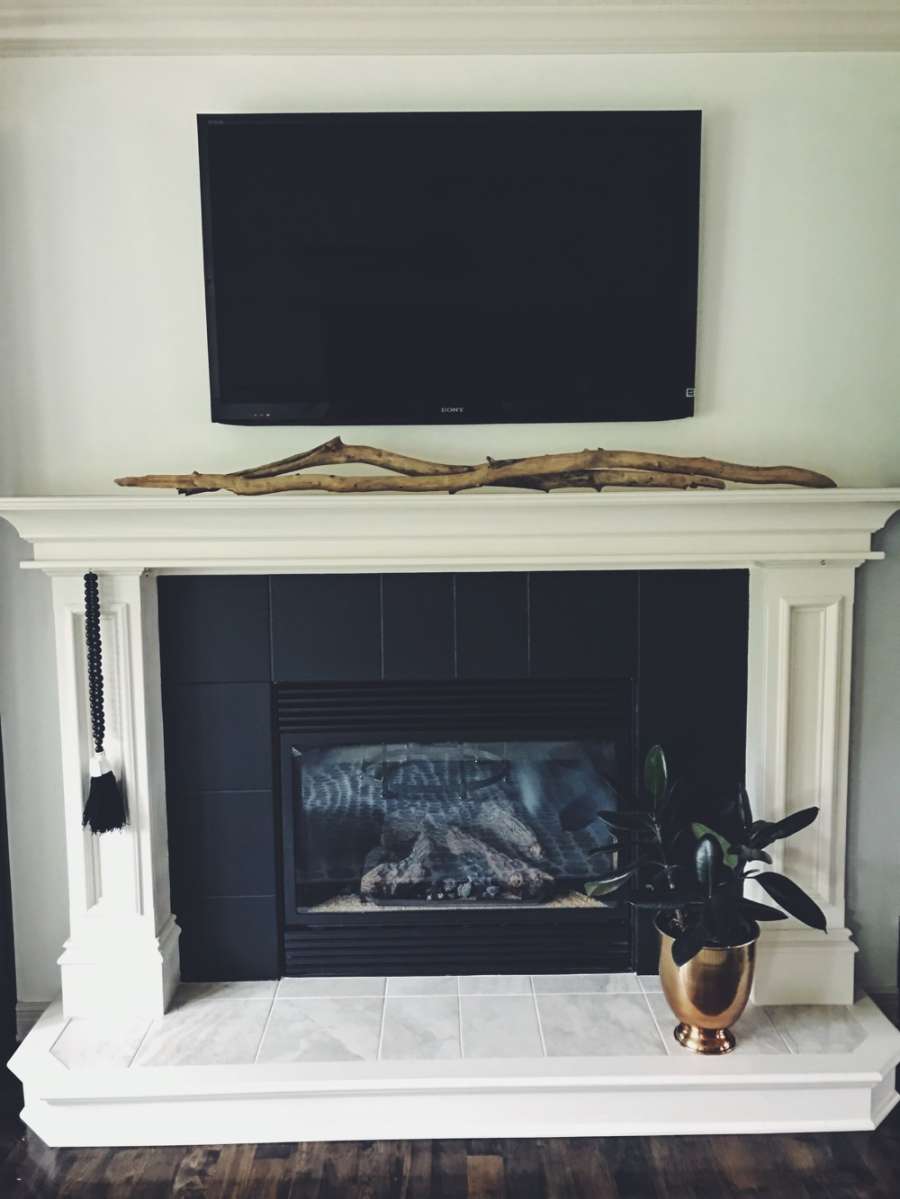 How to Paint Tile Around a Fireplace - Life Love Larson