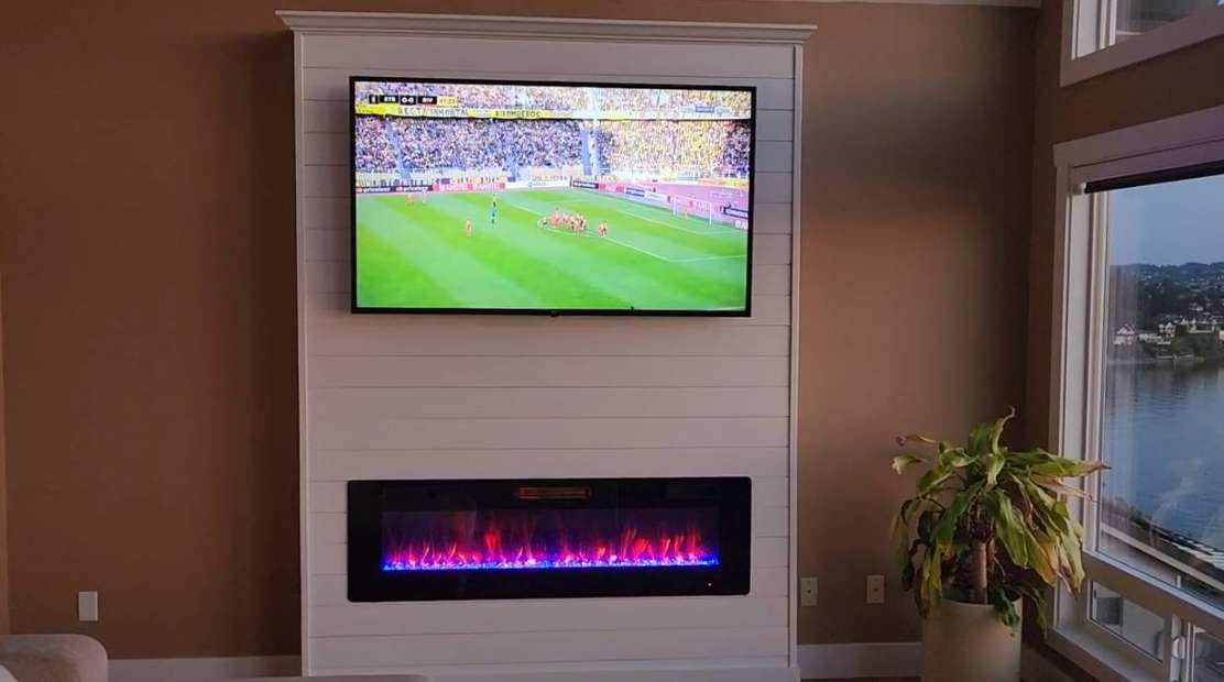 How to turn a plain wall into a fireplace and TV showpiece  Fox