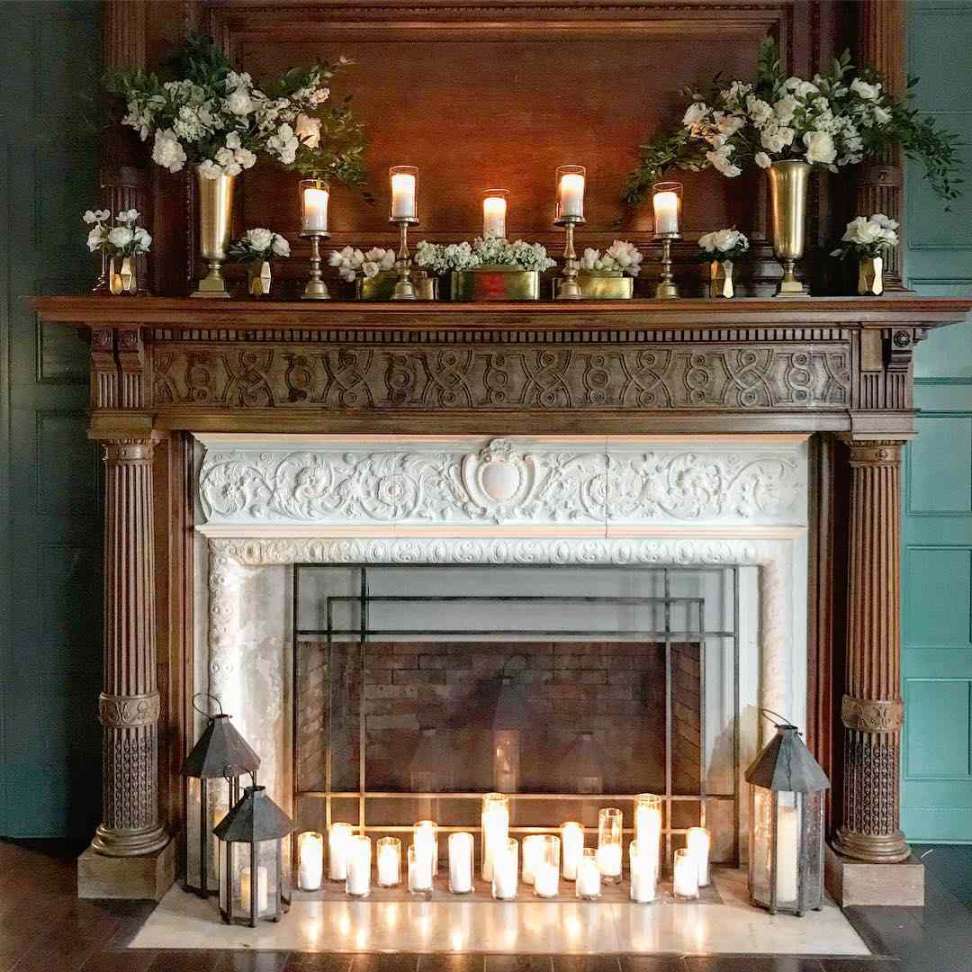 Ideas for Putting Candles in a Fireplace