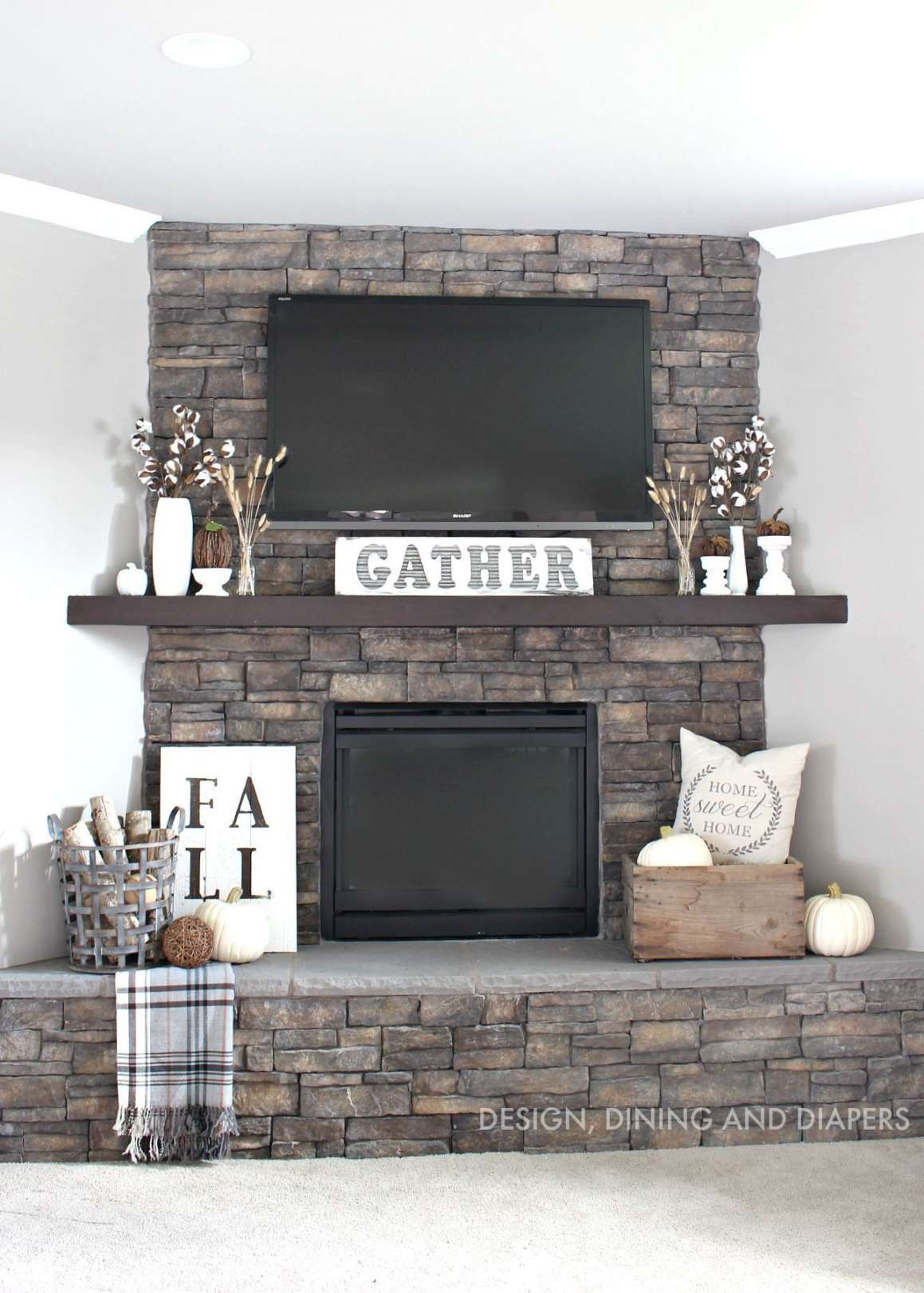 Image result for corner fireplace designs with tv above  Farm