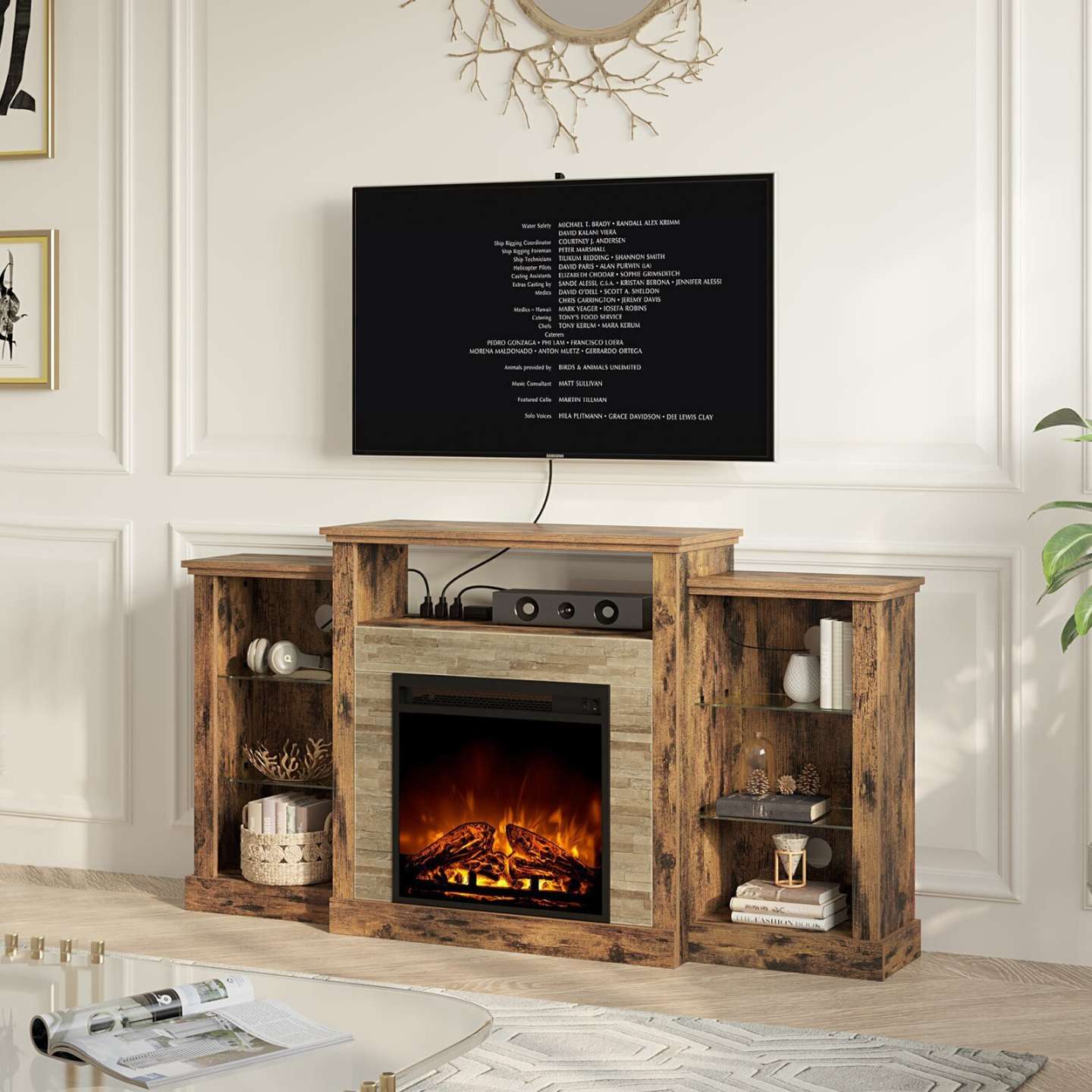 inch TV Stand with Fireplace - Foter