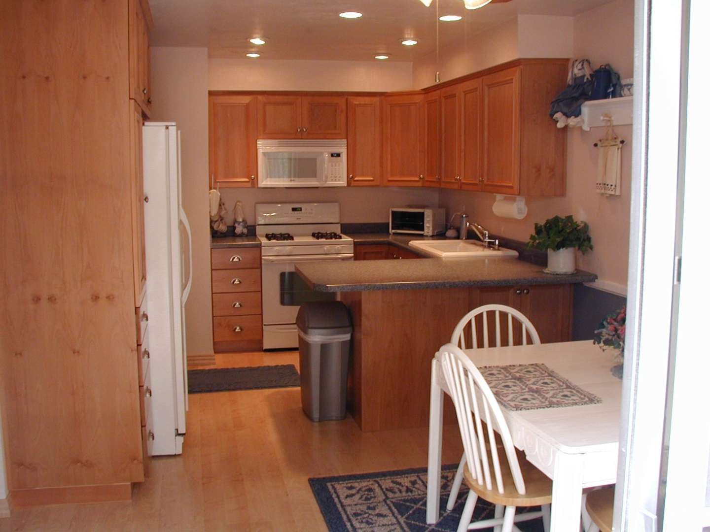 Lighting in kitchen with no island? (floor, paneling, countertops