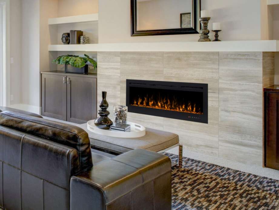 Linear In Wall Electric Fireplaces  Stylish Fireplaces