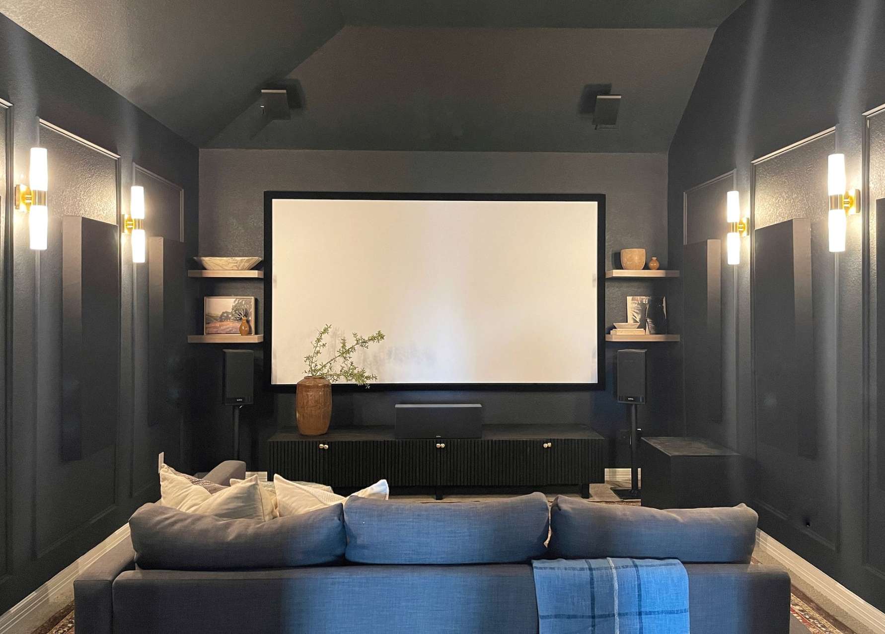 Media Room Makeover with Budget Friendly Design Ideas - Pennies